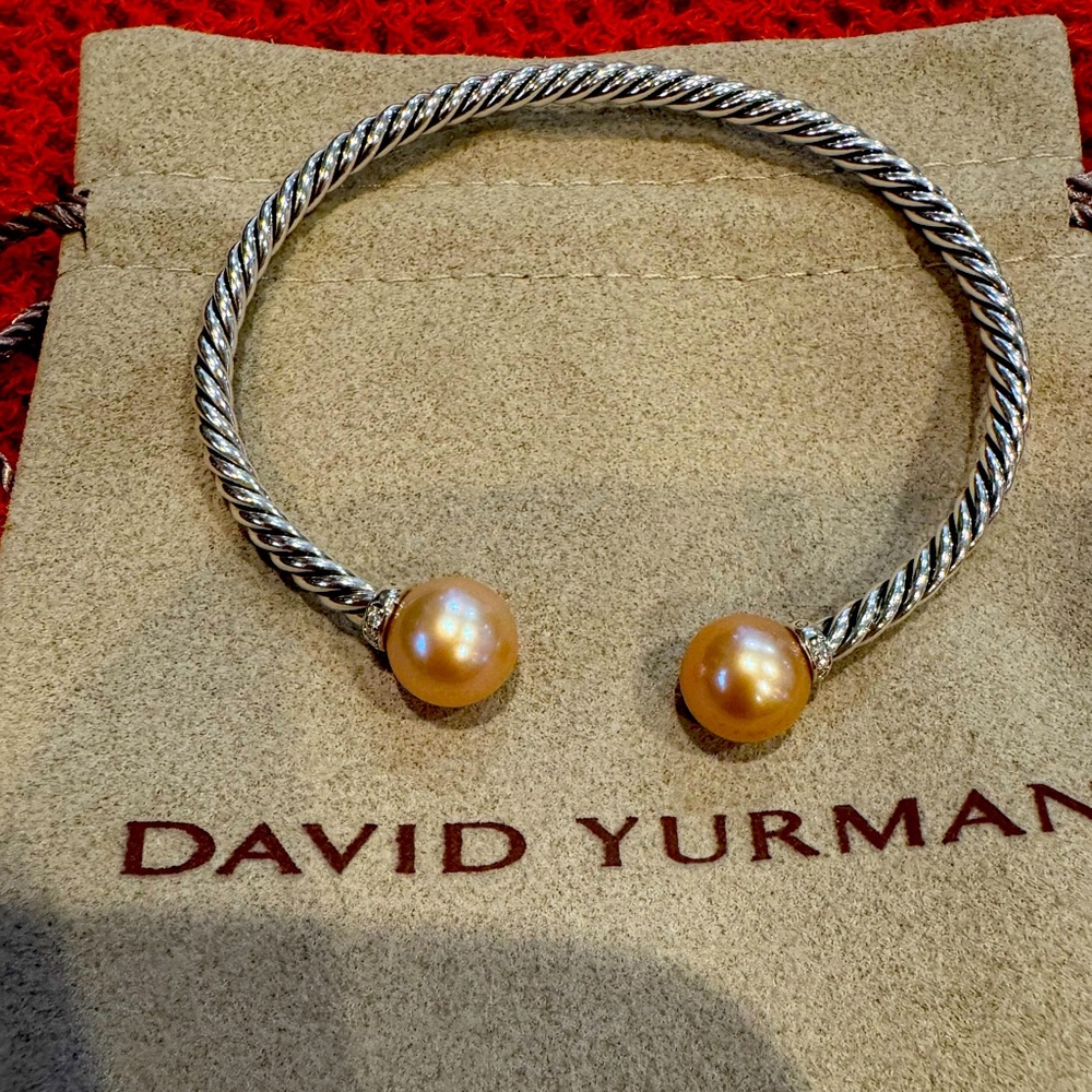 David Yurman Silver and Gold Cable Bracelet